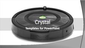  Presentation with robotic - Slide deck consisting of cleaner isolated on white background background and a dark gray colored foreground