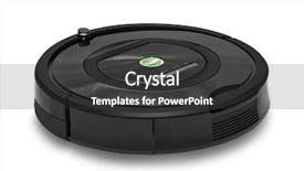  Presentation with robotic - Slides consisting of cleaner isolated on white background background and a dark gray colored foreground