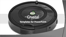  Presentation with robotic - Amazing presentation theme having cleaner isolated on white background backdrop and a dark gray colored foreground