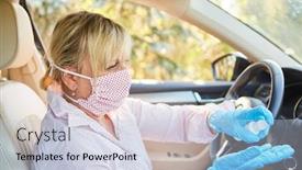  Presentation with car rental - Amazing slide deck having cleaner-with-face-mask-uses backdrop and a lemonade colored foreground