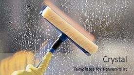  Presentation with cleaning - Cool new presentation design with cleaning a glass backdrop and a mint green colored foreground