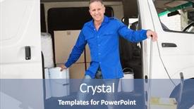  Presentation with smiling kids at summer camp - Theme enhanced with cleaning agent smiling at camera background and a  colored foreground
