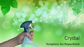  Presentation with cleaning - Amazing PPT theme having cleaning and nature backdrop and a seafoam green colored foreground