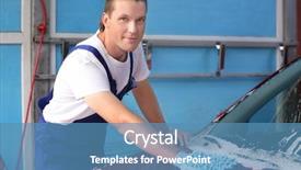  Presentation with car wash - PPT layouts having cleaning automobile with special background and a teal colored foreground