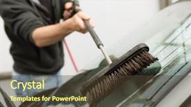  Presentation with car cleaning - Amazing theme having cleaning car using high pressure backdrop and a tawny brown colored foreground