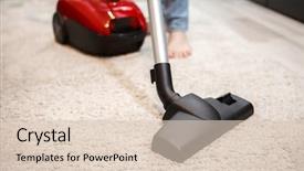  Presentation with red carpet limosine - PPT theme with cleaning carpet with modern red background and a  colored foreground