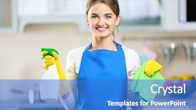  Presentation with fluid - Theme having cleaning concept portrait of young background and a teal colored foreground