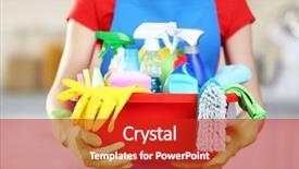  Presentation with christian holy communion concept bible - Amazing PPT layouts having cleaning concept young woman holds backdrop and a crimson colored foreground