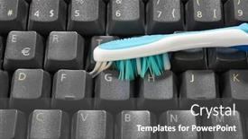 Presentation with dust - Colorful presentation design enhanced with cleaning-keyboard-from-dust-using backdrop and a dark gray colored foreground