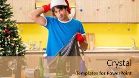  Presentation with christmas party - Colorful PPT theme enhanced with  backdrop and a  colored foreground