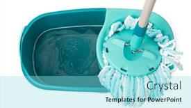  Presentation with cleaning - Slide deck featuring cleaning-mop-and-bucket-isolated background and a arctic colored foreground