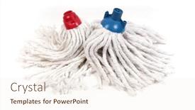  Presentation with cleaning - PPT layouts enhanced with cleaning-mop-head-used background and a cream colored foreground
