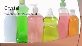  Presentation with product - Slide deck with cleaning product isolated background and a white colored foreground