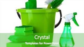  Presentation with loan products - Slides featuring solvent chemicals - cleaning products isolated on white background and a shamrock green colored foreground