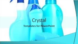  Presentation with loan products - Presentation having cleaning products isolated on white background and a  colored foreground