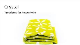  Presentation with cleaning - Presentation theme featuring cleaning rag isolated on white background and a white colored foreground