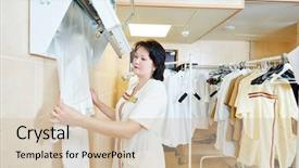  Presentation with cleaning service - Audience pleasing slides consisting of cleaning services service woman worker backdrop and a soft green colored foreground