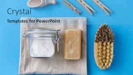  Presentation with eco soap - Amazing PPT layouts having cleaning-stuff-sustainability-and-eco backdrop and a light blue colored foreground