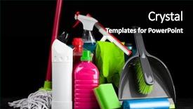  Presentation with black youth church - Cool new PPT layouts with cleaning supplies on black background backdrop and a  colored foreground