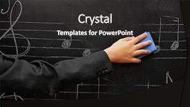  Presentation with blackboard - Colorful slide deck enhanced with cleaning the blackboard with music backdrop and a dark gray colored foreground