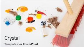  Presentation with cleaning - Beautiful slides featuring cleaning the modern red mop backdrop and a  colored foreground