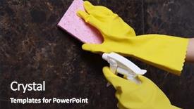  Presentation with tiles - Presentation theme having cleaning tiles close-up background and a dark gray colored foreground