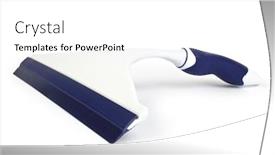  Presentation with cleaning - Colorful PPT theme enhanced with cleaning-tool-on-white-background backdrop and a white colored foreground