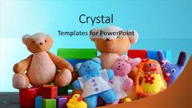  Presentation with pile - Cool new presentation with cleaning training - pile of toys on blue backdrop and a arctic colored foreground