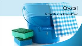  Presentation with sponges - Cool new presentation theme with a blue metal bucket backdrop and a light blue colored foreground