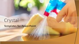  Presentation with rubber gloves - Cool new presentation with cleaning-with-spray-detergent-rubber backdrop and a coral colored foreground