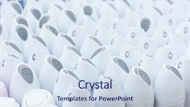  Presentation with cleanliness - PPT layouts consisting of cleanliness - close up of deodorant plastic background and a sky blue colored foreground