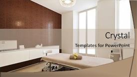  Presentation with room interior design - Colorful presentation enhanced with cleanroom design - interior of massage room backdrop and a coral colored foreground