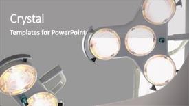  Presentation with operating room - PPT theme featuring cleanroom operation theater - closeup low angle view background and a gray colored foreground