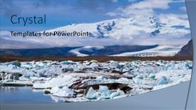  Presentation with cold water - Presentation design featuring clear-and-cold-day background and a teal colored foreground