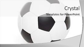  Presentation with soccer - Amazing PPT theme having clear background - soccer ball object isolated backdrop and a white colored foreground