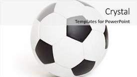  Presentation with ball bearing on a white - Colorful presentation design enhanced with clear background - soccer ball object on white backdrop and a white colored foreground