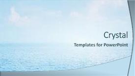  Presentation with ripples - Audience pleasing presentation theme consisting of clear blue sea surface backdrop and a  colored foreground
