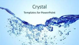  Presentation with blue waves - Presentation theme having clear blue water waves background and a cool aqua colored foreground