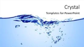  Presentation with blue waves - Slide deck consisting of clear blue water waves background and a  colored foreground