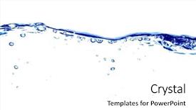  Presentation with blue waves - Theme consisting of clear blue water waves background and a white colored foreground