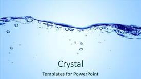  Presentation with blue waves - Audience pleasing presentation theme consisting of clear blue water waves backdrop and a  colored foreground