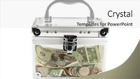  Presentation with time value of money - Colorful PPT layouts enhanced with clear box filled with money backdrop and a white colored foreground