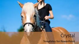 Presentation with horse riding - Beautiful presentation featuring clear braces - teenage girl riding in summer backdrop and a  colored foreground