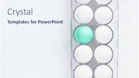  Presentation with container - Theme consisting of clear-container-of-white-eggs background and a sky blue colored foreground