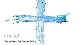  Presentation with clear - Slide set enhanced with clear-cross-formed-by-blue background and a white colored foreground