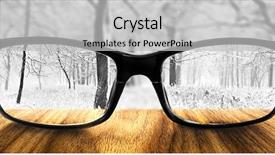  Presentation with clear - Presentation theme featuring clear forest in glasses background and a light gray colored foreground