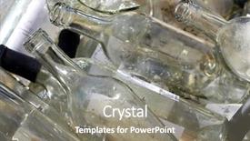  Presentation with bottling wine - Slide deck having clear glass - old wine bottles background and a  colored foreground