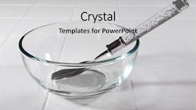  Presentation with clear - PPT theme with clear glass bowl and spoon background and a light gray colored foreground