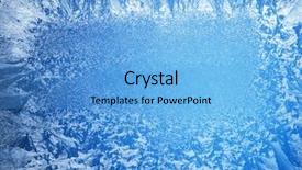  Presentation with window frame - Presentation theme featuring clear glass frame - frosty patterns on the edge background and a light blue colored foreground
