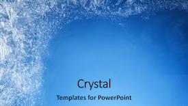  Presentation with window frame - PPT theme consisting of clear glass frame - frosty patterns on the edge background and a light blue colored foreground